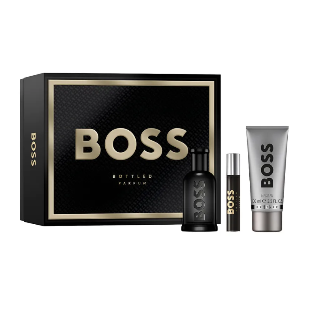 Hugo Boss Bottled Parfum Set 100 Ml + 10 Ml + Sg 100 Ml 3 Pcs Hombre