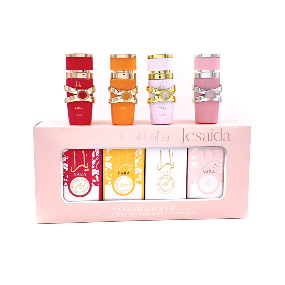 Set Lataffa Yara Candy + Yara Tous + Yara Moi + Yara Edp 5ml x 4 Pcs Mujer