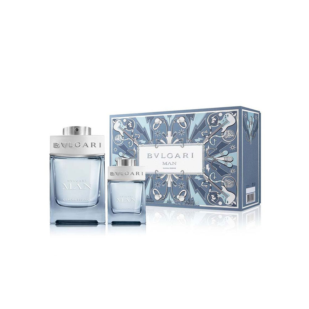 Bvlgari Man Glacial Essence Edp Estuche 2 Pcs 100 Ml + 15 Ml Hombre
