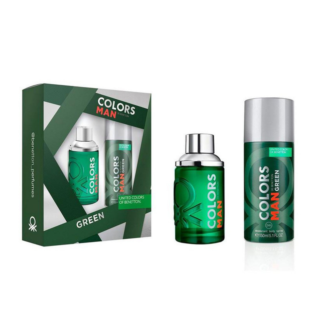 Green Benetton Benetton Estuche EDT 100Ml + 150 Ml Deo Hombre - Lodoro Perfumes
