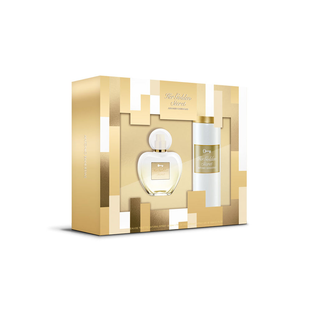 Antonio Banderas Her Golden Secret EDT Estuche 2 Pcs EDT 50 ML + 150 ML Deo Mujer