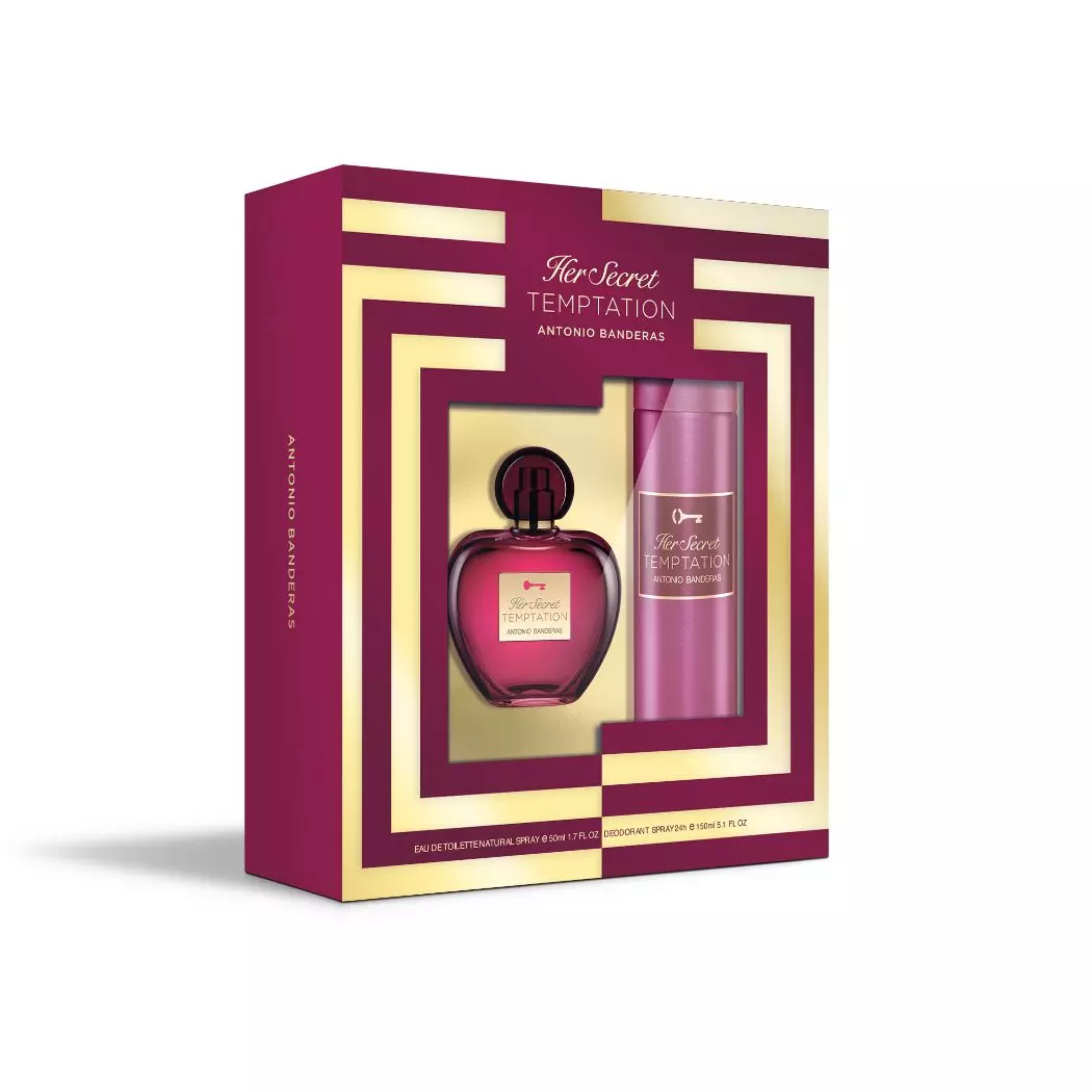Her Secret Temptation Antonio Banderas Set 50 ml EDT +150 ml Deo Mujer Lodoro