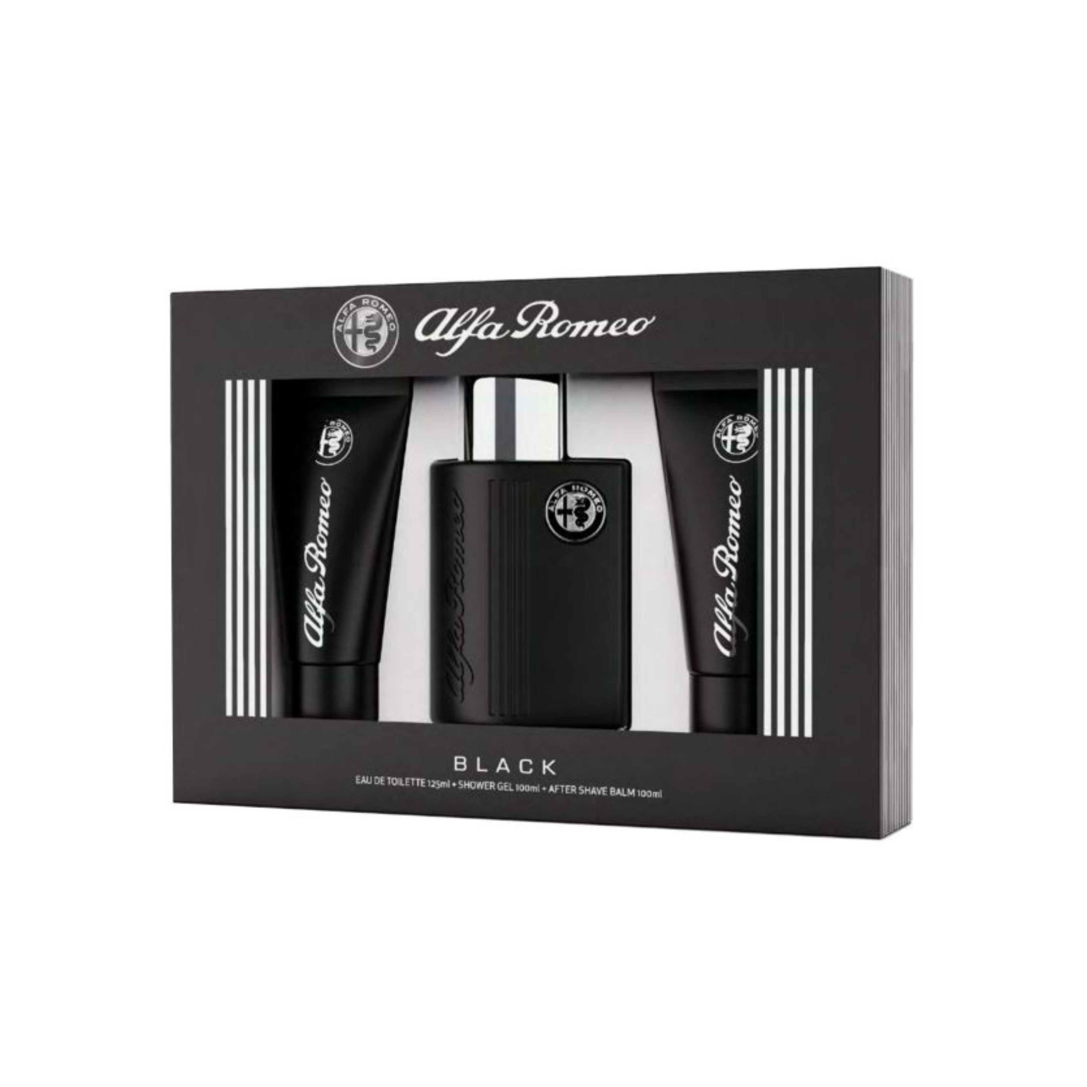 Alfa Romeo Black Estuche Edt 125ml + 100ml Sg + 100ml As Hombre Lodoro