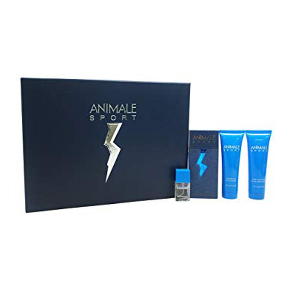 Animale Sport 4 Piezas 100ML EDT + 90ML ASB + 90ML SG + 7,5ML EDT Estuche Hombre