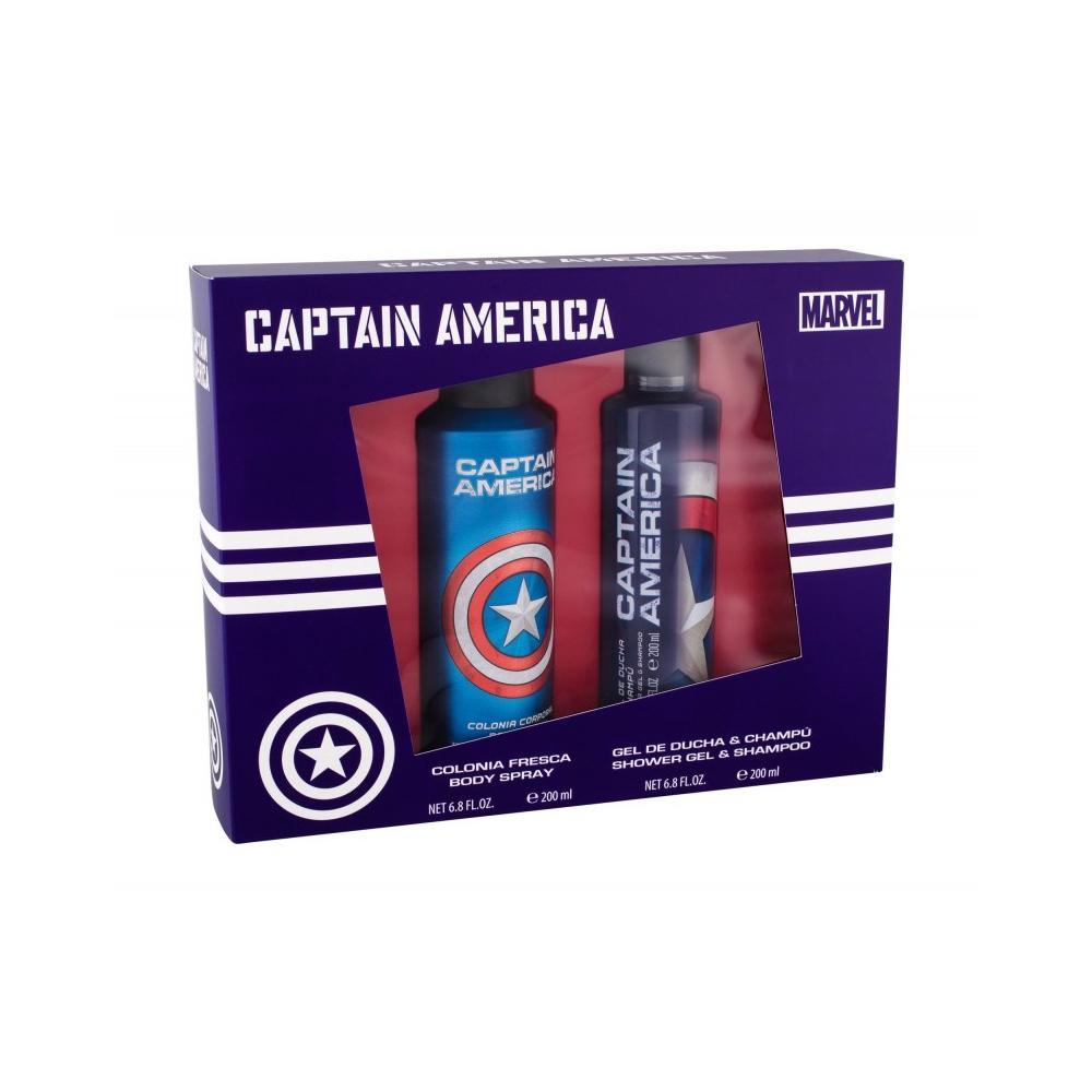 Colonia Original: COLONIA CAPTAIN AMERICA GEL DUCHA 200 ML + 200 ML BODY SPRAY