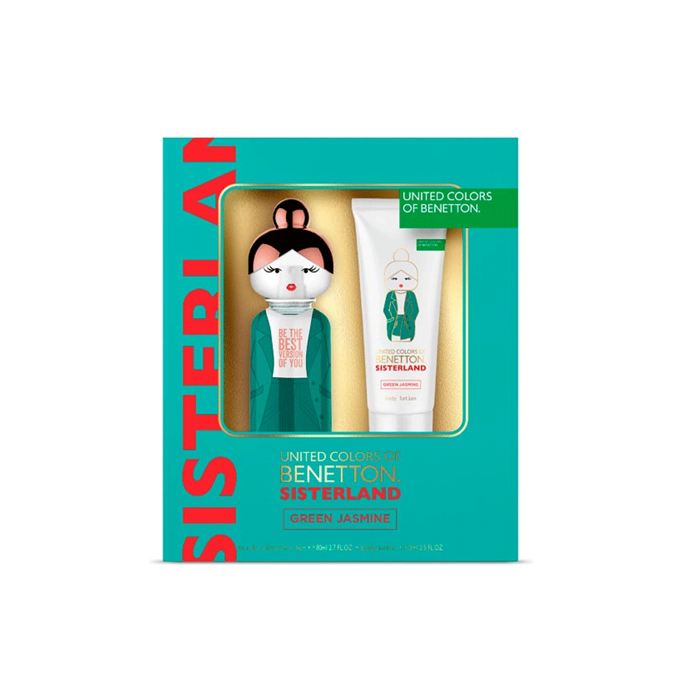 Benetton Sisterland Green Jasmine Set Edt 80ml + 75 ml BL Mujer