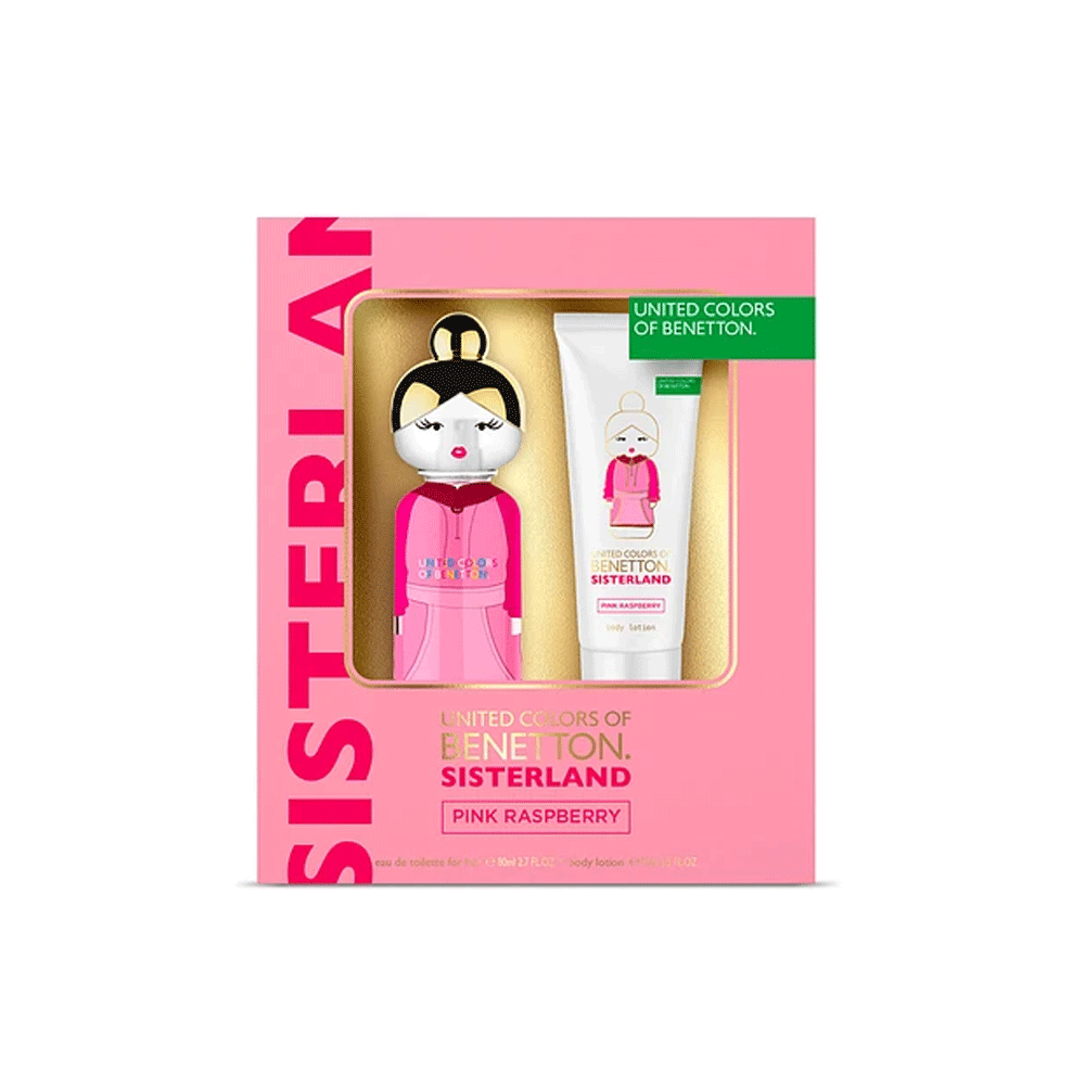Benetton Sisterland Pink Raspberry Set Edt 80ml + 75 ml BL Mujer