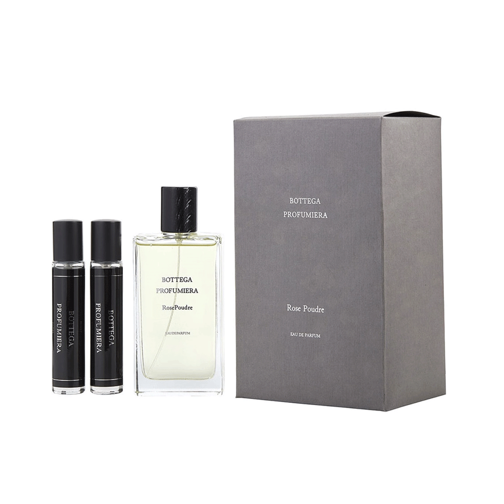 Bottega Veneta Rose Poudre Estuche EDP 100 Ml + 15 Ml + 15 Ml Set 3 Pcs Mujer - Lodoro Perfumes