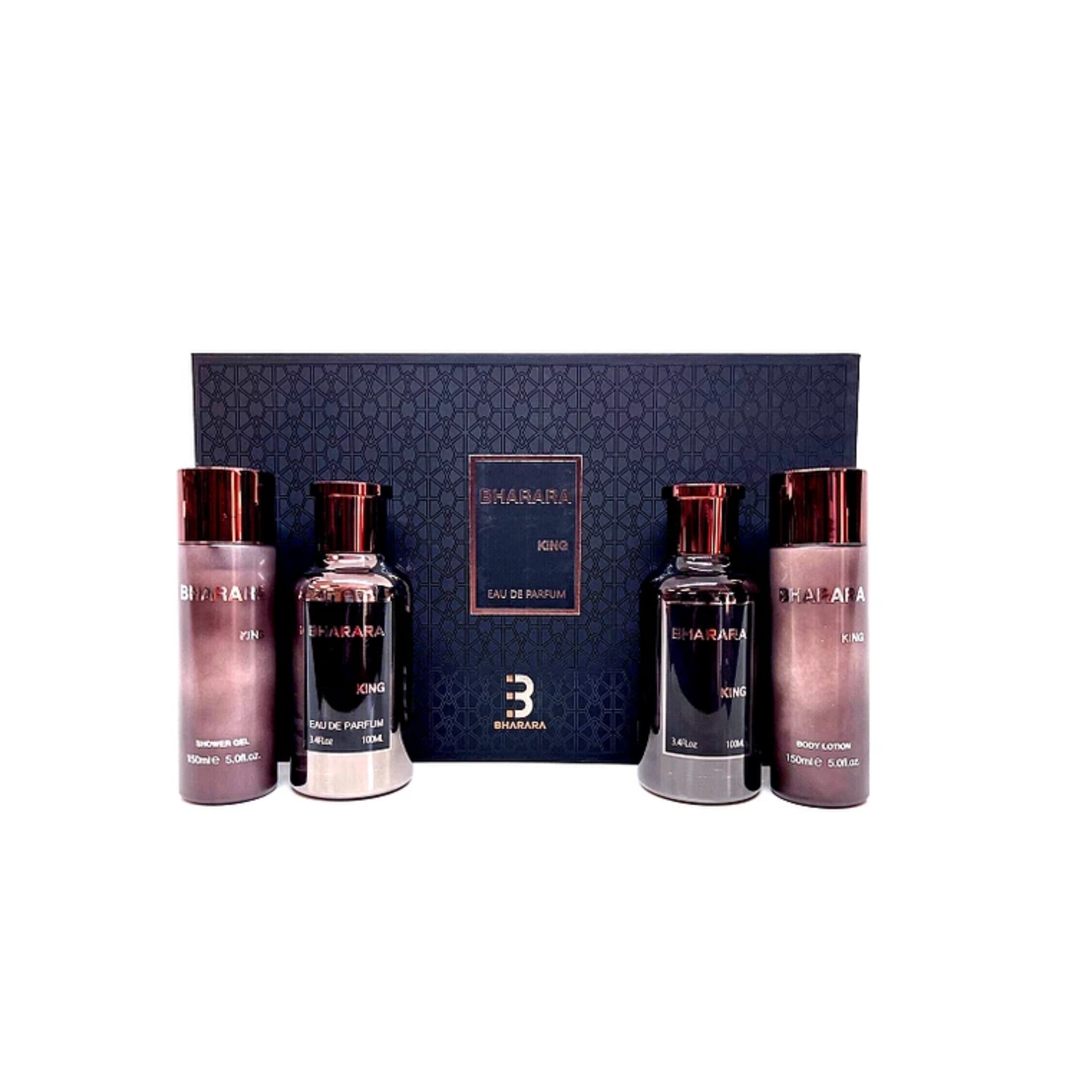 Bharara King Set 4pcs Edp 100ml + As 100ml + Sg 150ml + Bl 150ml Hombre
