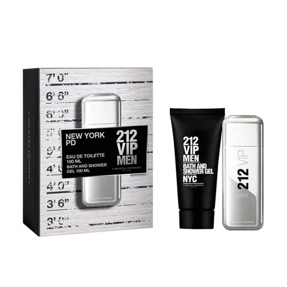 Perfume Original Carolina Herrera 212 Vip Estuche Edt 100Ml + Sg 100Ml Hombre