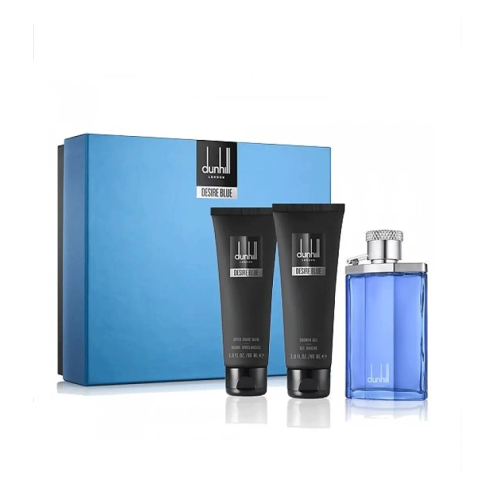 Dunhill Desire Blue Estuche Edt 100 Ml + Bs 195 Ml + Sg 90 Ml Hombre Lodoro Perfumes
