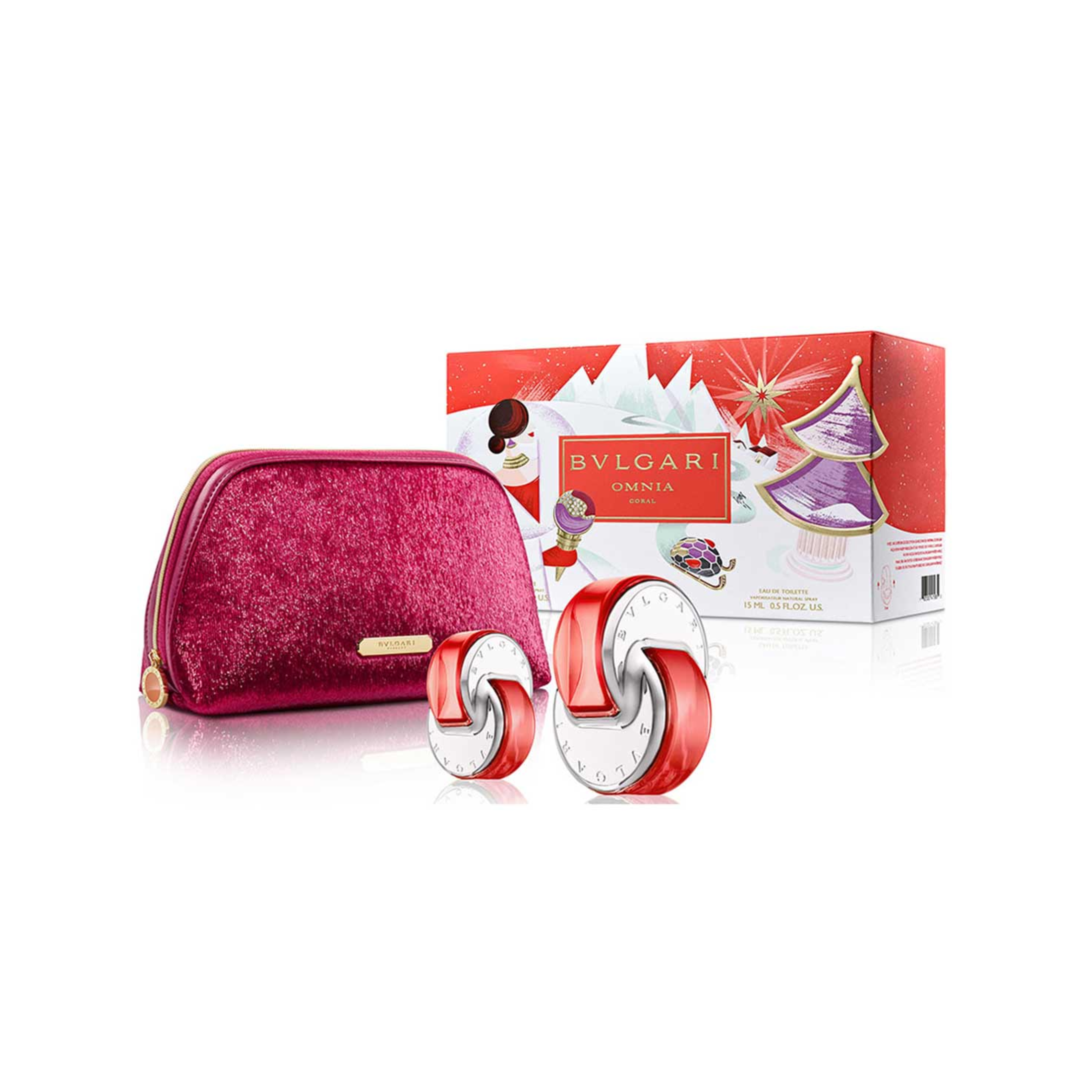 Bvlgari Omnia Coral Estuche Edt 65ml + 15ml + Bolsa Mujer