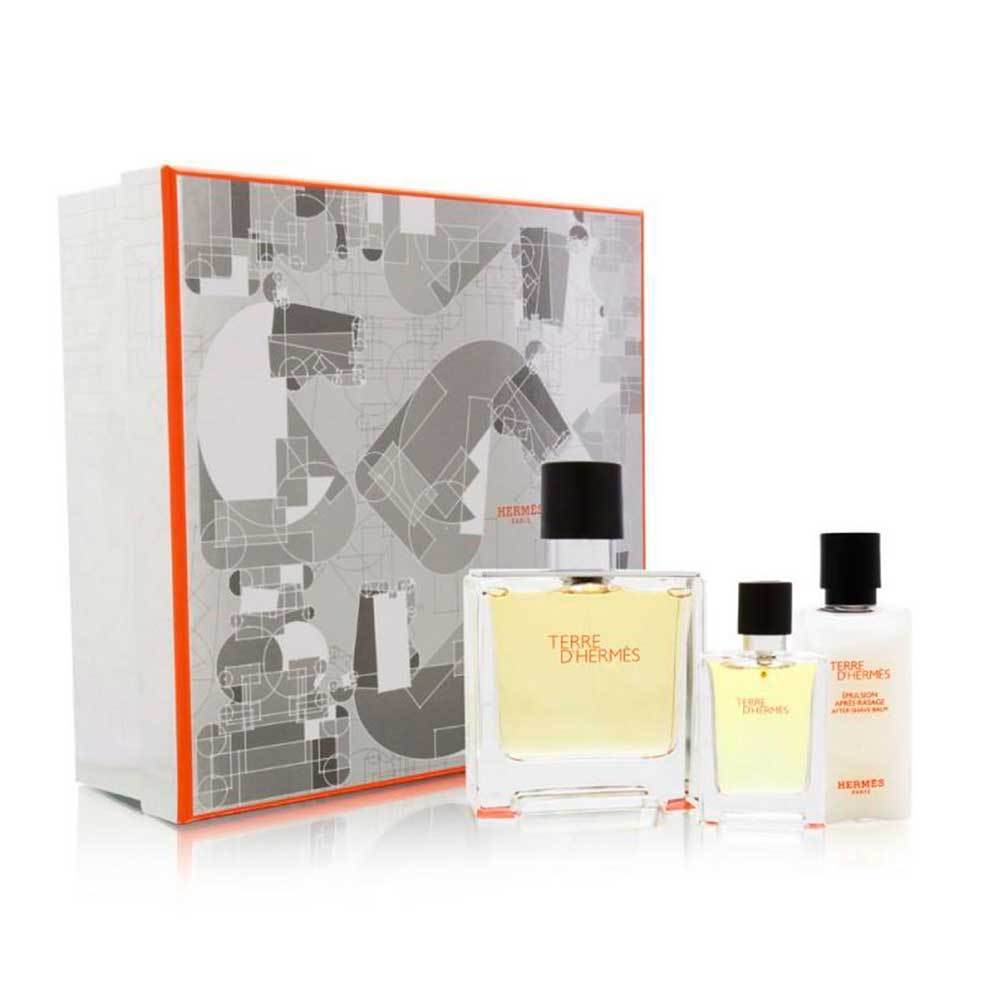 Perfume Original Hermes Terre Estuche 3 Pzs 100Ml Edt + 12.5 + Asl 40Ml