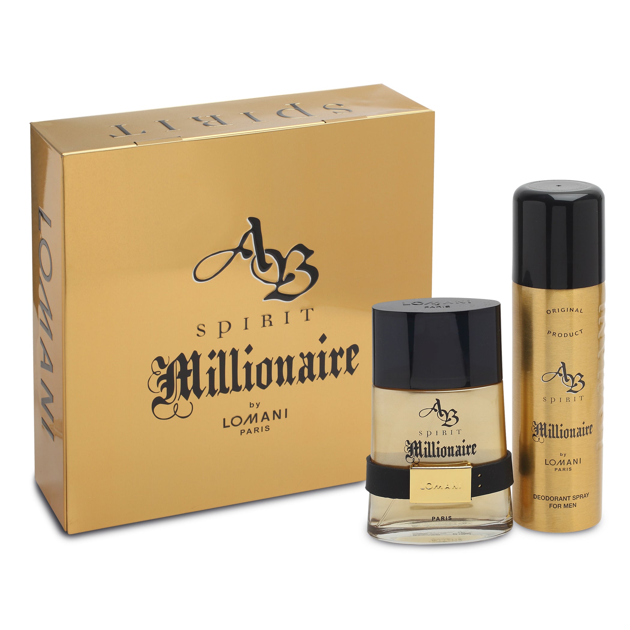 Lomani Ab Spirit Millionaire Set EDT 100 Ml+ 200 Ml Deo - Lodoro Perfumes