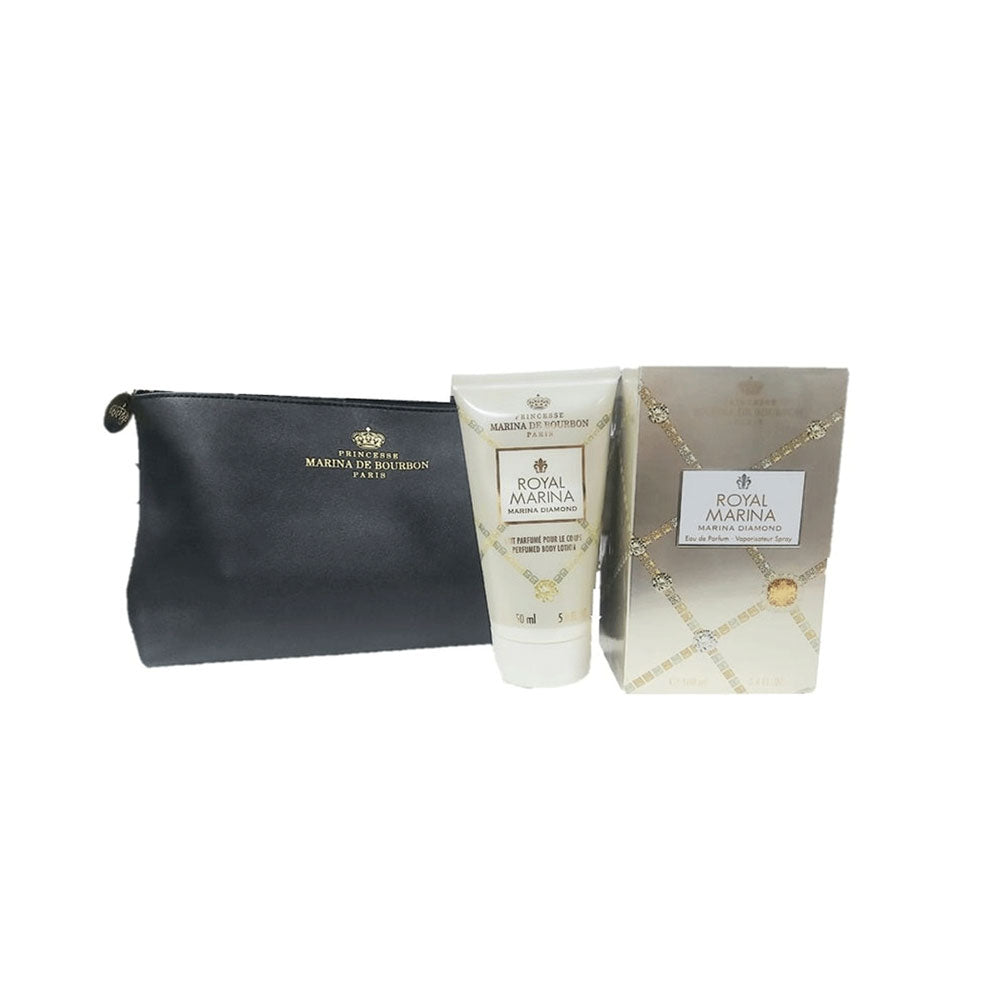 Marina De Bourbon Royal Diamond 3 Piezas 100ML EDP + 100ML Bl + Neceser Estuche Mujer