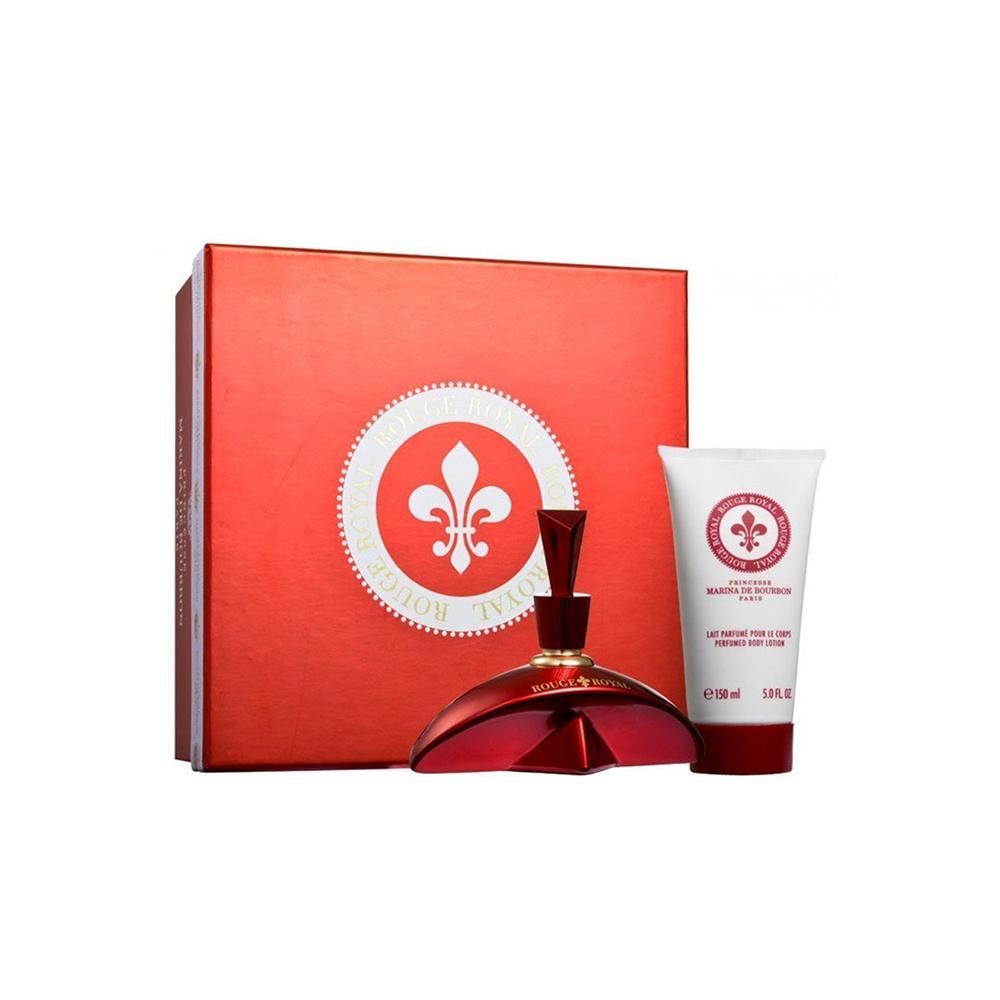 Perfume Original Marina De Bourbon Rouge Royal 2 Piezas 100Ml Edp + 150Ml Bl Estuche Mujer