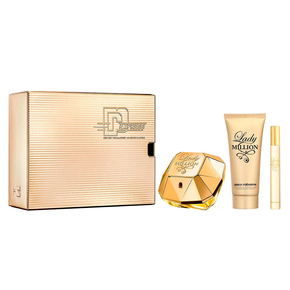 Lady Million Paco Rabanne Mujer Estuche Edp 80 Ml +10 Ml+100 Bl
