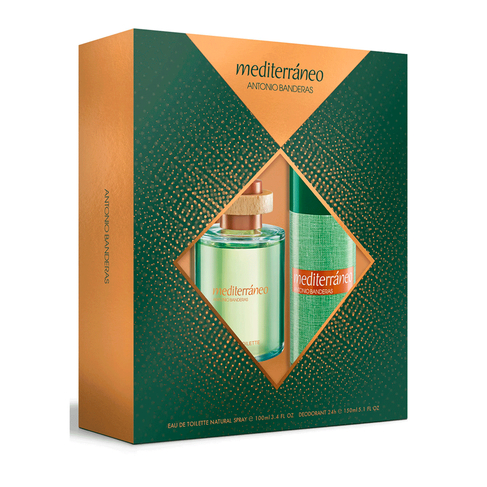 Mediterraneo Antonio Banderas Set EDT 100 Ml Hombre + Desodorante 150 Ml - Lodoro Perfumes