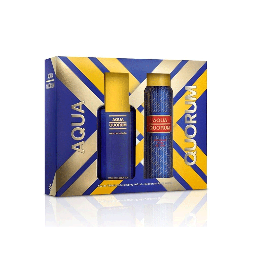 Puig Aqua Quorum Edt Set 100ml + 150ml Deo Hombre