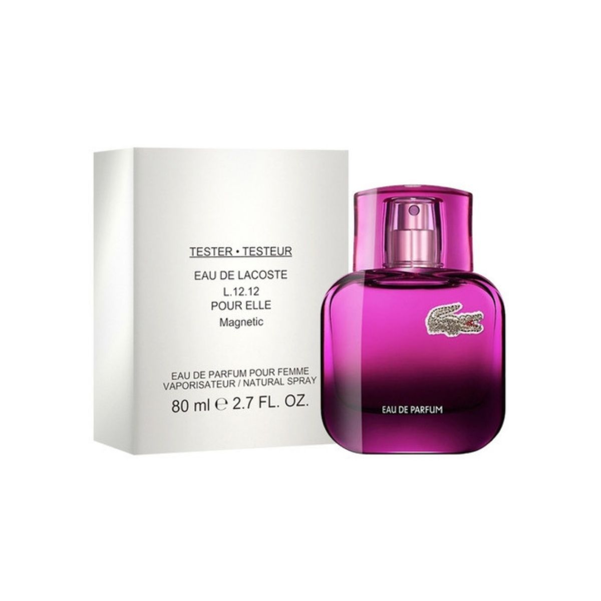 Eau de Lacoste L.12.12 Pour Elle Magnetic Lacoste 80 Ml EDP Mujer (Tester) - Lodoro Perfumes