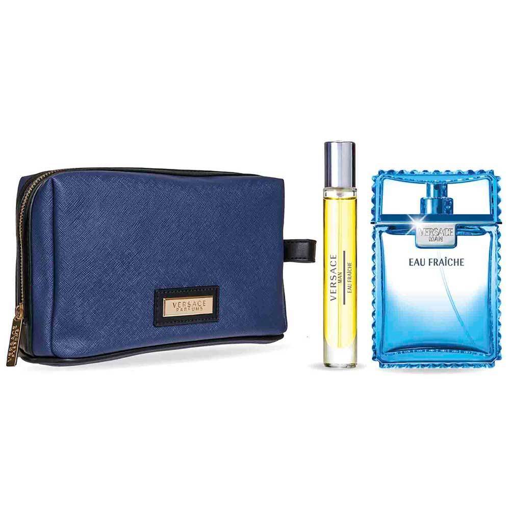 Perfume Original Versace Eau Fraicheur 3 Piezas 100Ml Edt + 10Ml Edt + Neceser Hombre Estuche Hombre