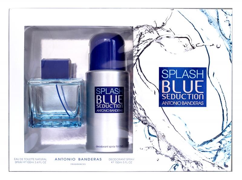 Seduction Splash In Blue Antonio Banderas EDT 100 ML 2 Pzs Hombre