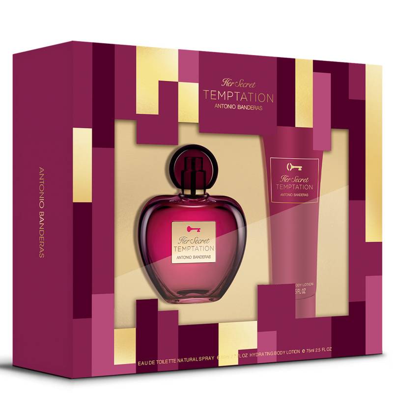 ANTONIO BANDERAS HER SECRET TEMPTATION ESTUCHE 2 PCS EDT 80ML + 75ML BL MUJER - Lodoro Perfumes