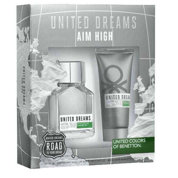 Perfume Original: PERFUME AIM HIGH BY BENETTON EDT 100ML + AFTER SHAVE 100ML ESTUCHE HOMBRE