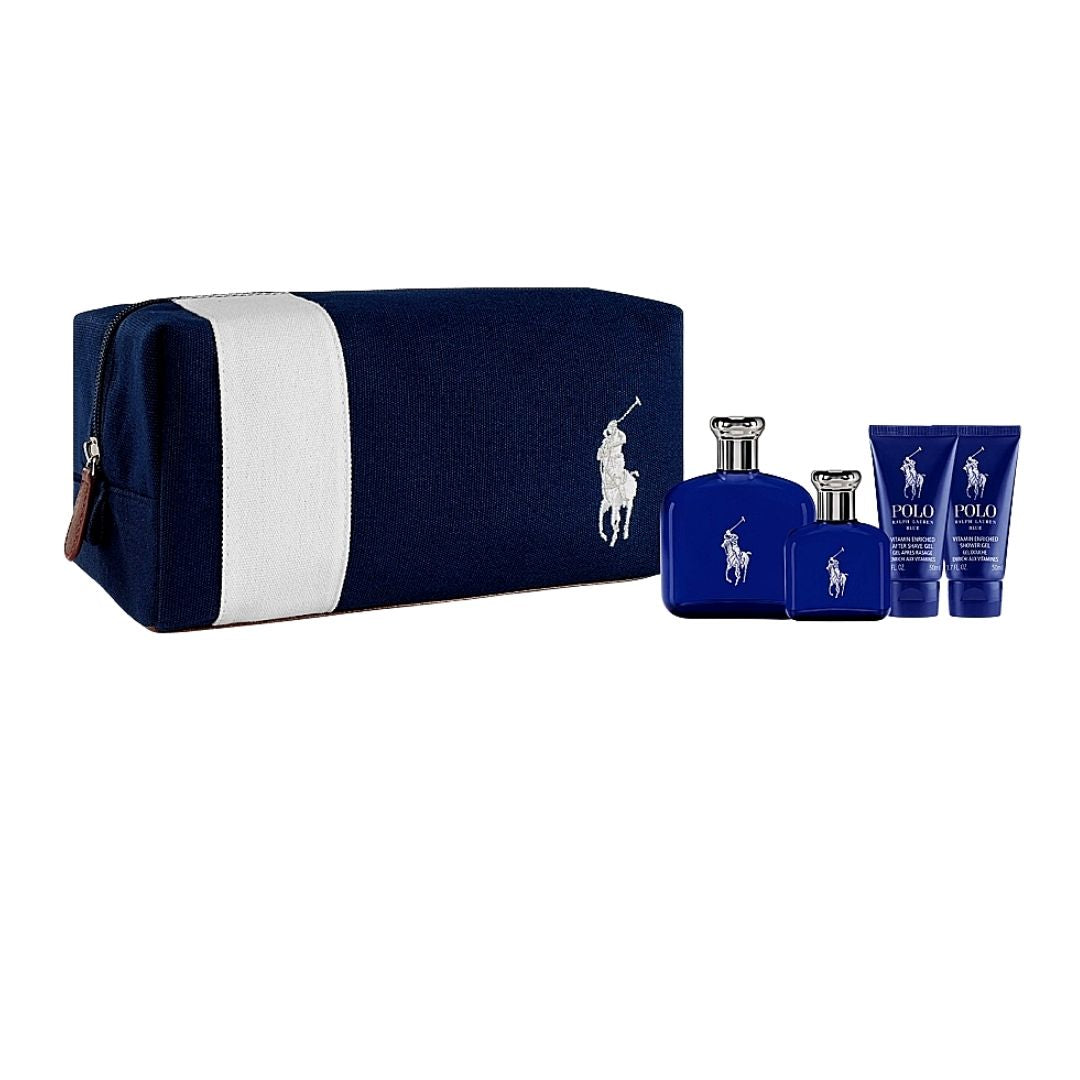 Polo Blue Ralph Lauren Set EDT 125 ML +40 ML + 50 Ml AS + 50 ML SG Hombre - Lodoro Perfumes