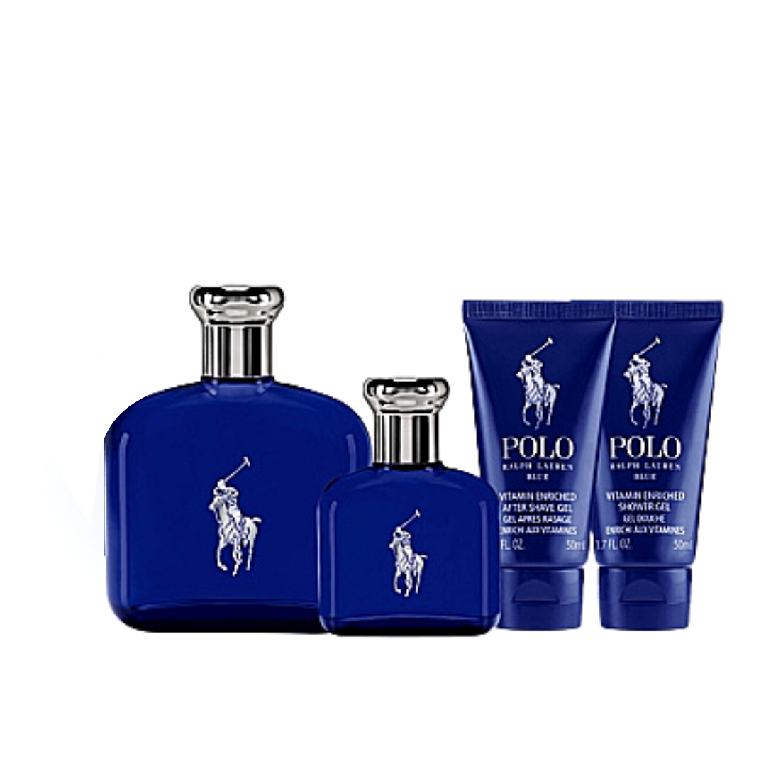 Polo Blue Ralph Lauren Set EDT 125 ML +40 ML + 50 Ml AS + 50 ML SG Hombre - Lodoro Perfumes