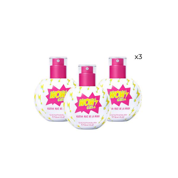 Agatha Ruiz de la Prada Wow Girl Bubble Pack EDT 30 Ml x 3 Mujer