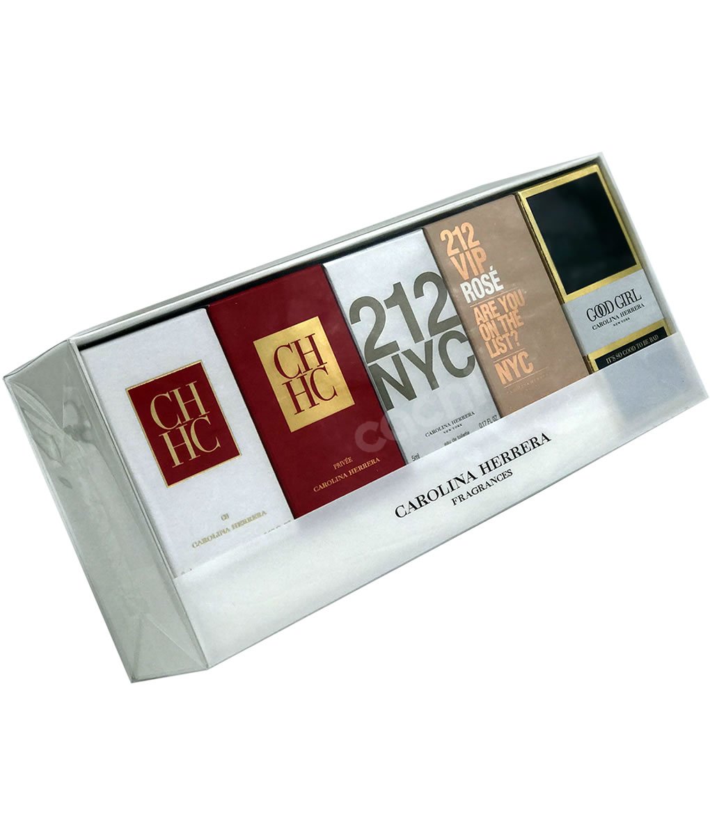 Perfume Original: PERFUME CAROLINA HERRERA MINI MIX (CH-CHPRIVE-212-212VIP-GOODGIRL) 5ML EDP MUJER