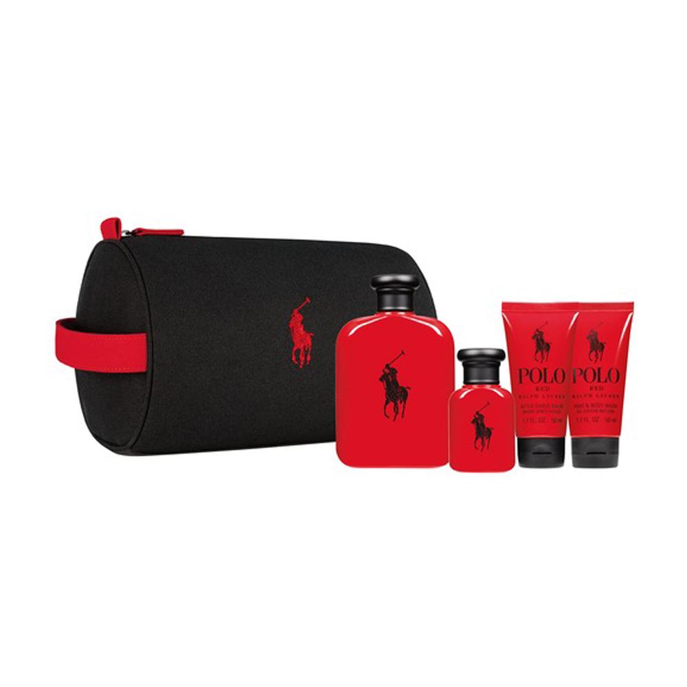 Ralph Lauren Polo Red EDT 125ML + 40ML + ASB 40ML + HBW 50 ML - Lodoro Perfumes y Lentes